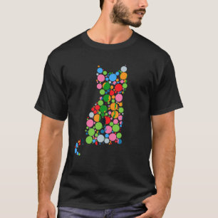 Cute Colour Polka Dot Cat Lover International Dot T-Shirt