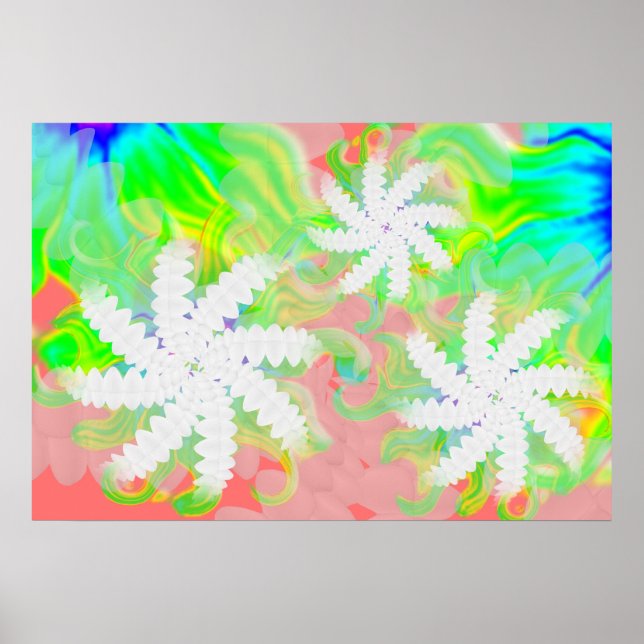 Cute Coloured Teeth Smile Dentistry Poster (Front)