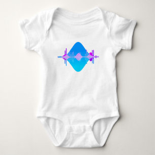 Cute Coloured Waves Baby Bodysuit