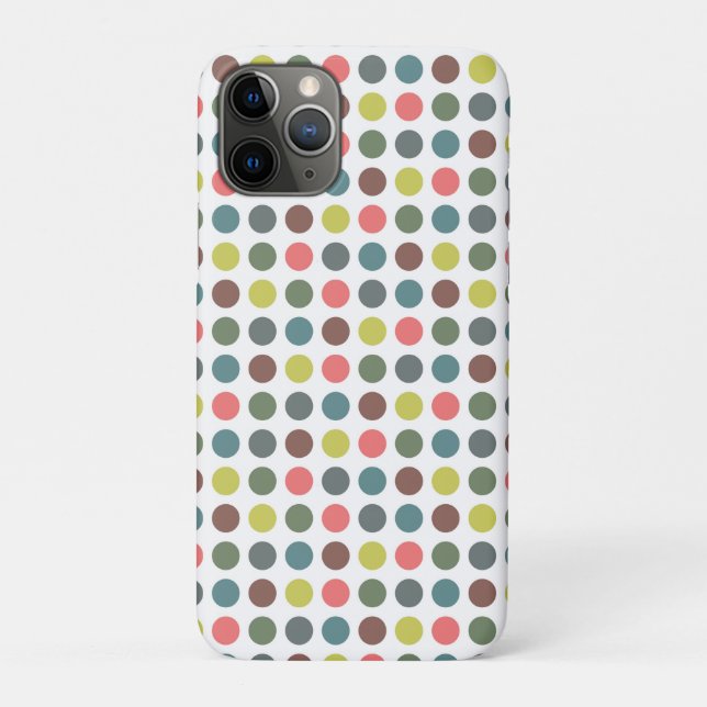 Cute colourful 70s pattern with polka dots Case-Mate iPhone case (Back)