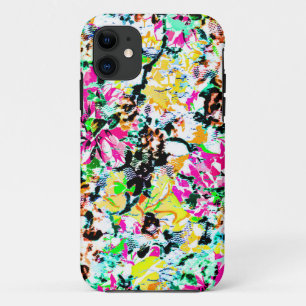 Cute colourful abstract floral iPhone 11 case