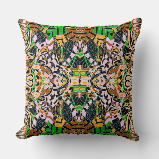Cute colourful abstract floral cushion