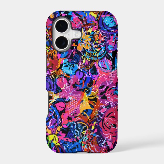 Cute colourful abstract floral patterns (Back)