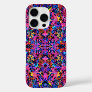 Cute colourful abstract floral patterns iPhone 16 pro case