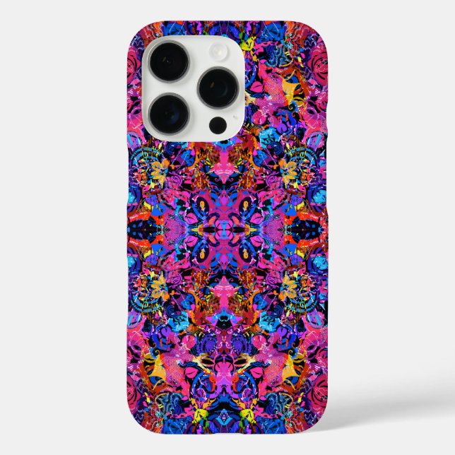 Cute colourful abstract floral patterns Case-Mate iPhone case (Back)