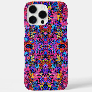 Cute colourful abstract floral patterns iPhone 16 pro max case