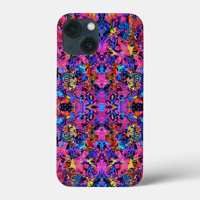 Cute colourful abstract floral patterns Case-Mate iPhone case (Back)