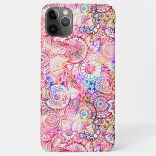 Cute colourful abstract flowers iPhone 11 pro max case