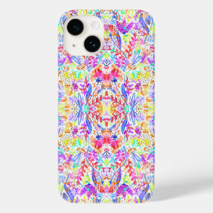 Cute colourful abstract flowers patterns Case-Mate iPhone 14 case