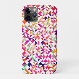 Cute colourful abstract geometric patterns iPhone 11 pro case