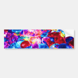 Cute colourful abstract jewellery texture bumper sticker