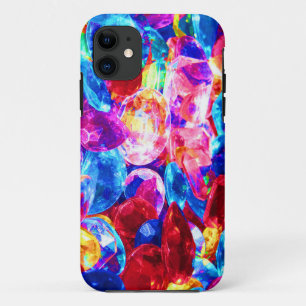 Cute colourful abstract jewellery texture iPhone 11 case