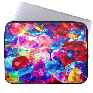 Cute colourful abstract jewellery texture laptop sleeve