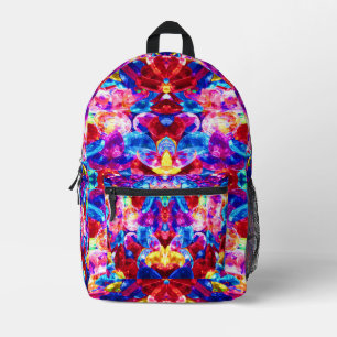 Cute colourful abstract jewellery texture printed backpack
