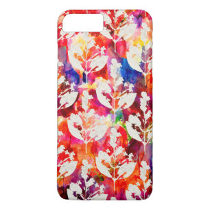 Cute colourful abstract leaves patterns iPhone 8 plus/7 plus case