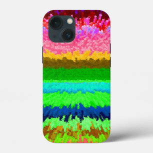 Cute colourful abstract lines iPhone 13 mini case
