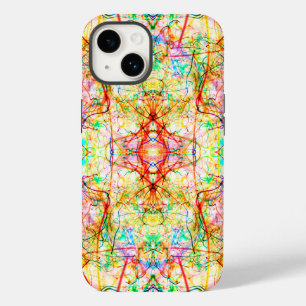 Cute colourful abstract lines throw pillow Case-Mate iPhone 14 case