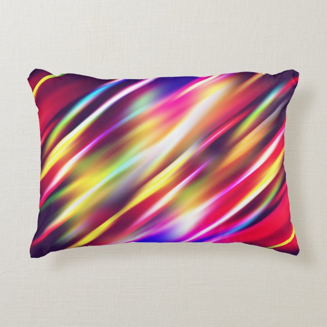 Cute colourful abstract lines throw pillow iPhone  (Front)