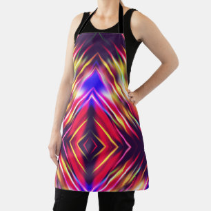 Cute colourful abstract lines throw pillow iPhone Apron