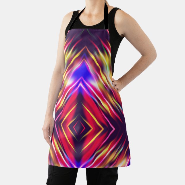 Cute colourful abstract lines throw pillow iPhone  Apron (Insitu)