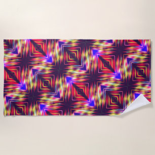 Cute colourful abstract lines throw pillow iPhone  Beach Towel