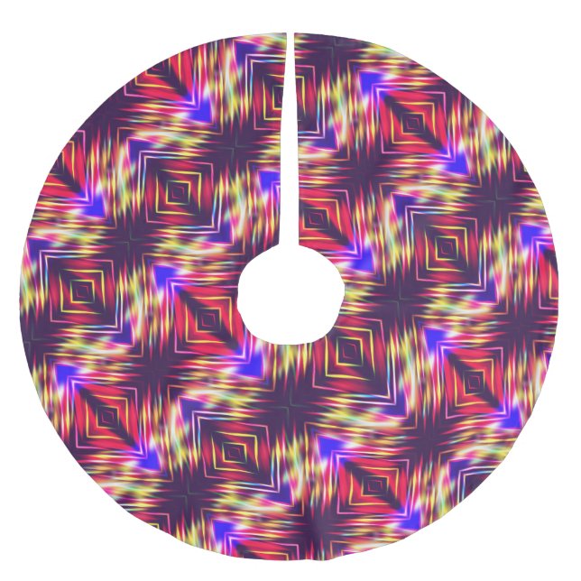 Cute colourful abstract lines throw pillow iPhone  Brushed Polyester Tree Skirt (Front)