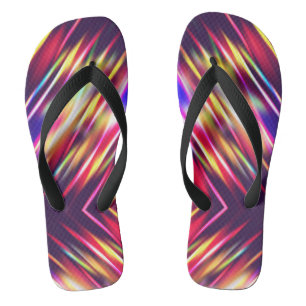Cute colourful abstract lines throw pillow iPhone  Flip Flops