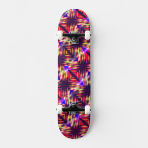 Cute colourful abstract lines throw pillow iPhone Skateboard