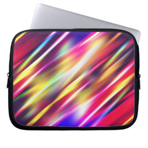 Cute colourful abstract lines throw pillow laptop sleeve