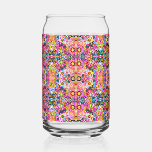 Cute colourful abstract nature insects can glass