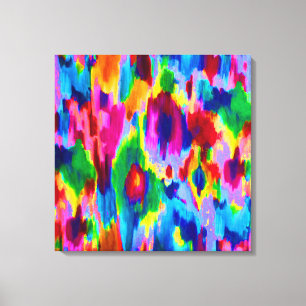 Cute colourful abstract painting design canvas print