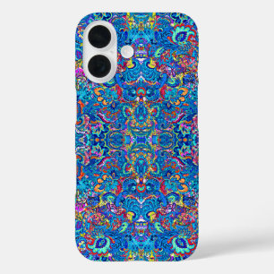 Cute colourful abstract painting flowers iPhone 16 case