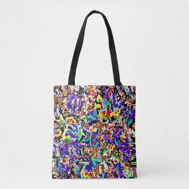 Cute colourful abstract painting iPad air case Tote Bag (Front)