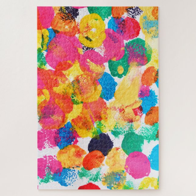 Cute colourful abstract painting jigsaw puzzle (Vertical)
