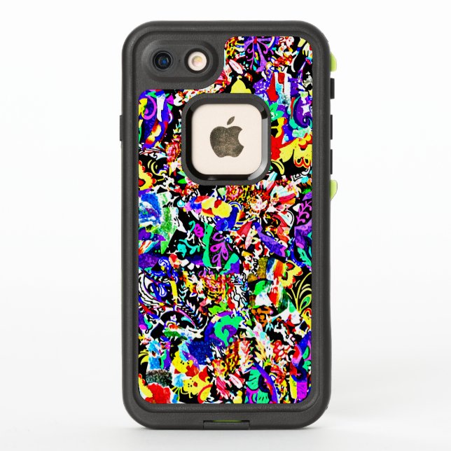 Cute colourful abstract painting LifeProof iPhone case (Back)