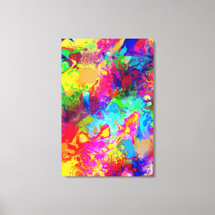 Cute colourful abstract phantom canvas print