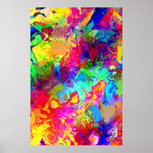 Cute colourful abstract phantom poster