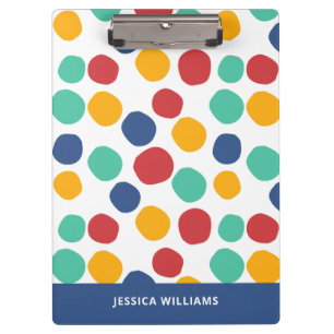Cute Colourful Abstract Polka Dot Pattern  Clipboard