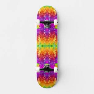 Cute colourful abstract splatter paint skateboard