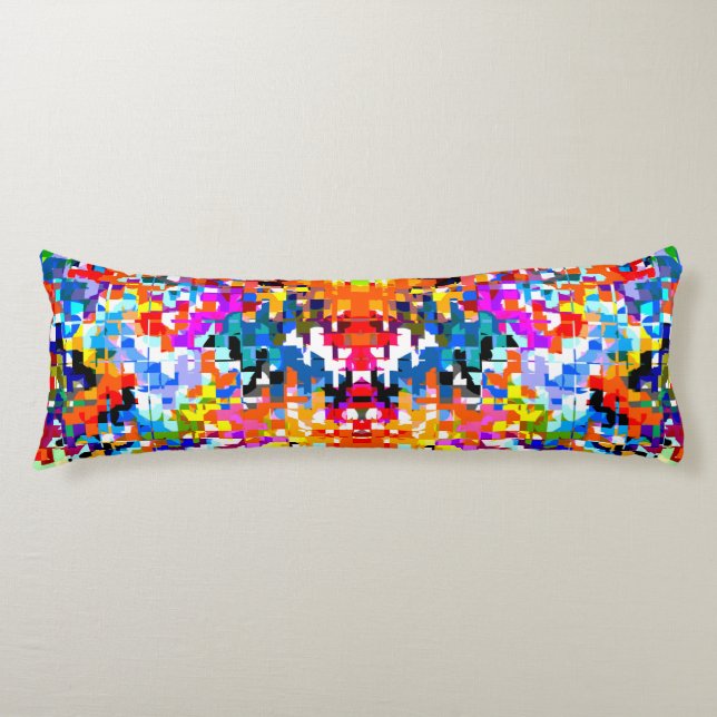 Cute colourful abstract squares notebook laptop sl body cushion (Front)