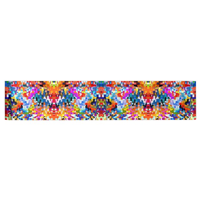 Cute colourful abstract squares notebook laptop sl nameplate (Front)