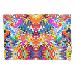 Cute colourful abstract squares notebook laptop sl pillowcase