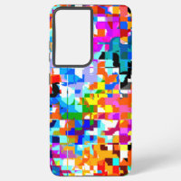 Cute colourful abstract squares notebook