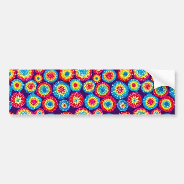 Cute colourful abstract suns patterns bumper sticker (Front)
