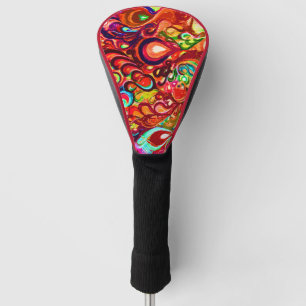 Cute colourful abstract swirl paint Case-Mate iPho Golf Head Cover