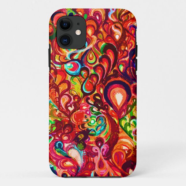 Cute colourful abstract swirl paint Case-Mate iPhone case (Back)