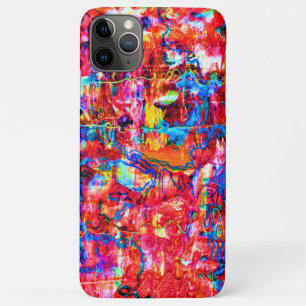 Cute colourful abstract waves painting iPhone 11 pro max case