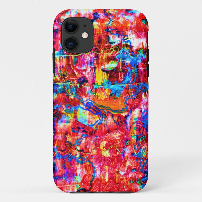 Cute colourful abstract waves painting Case-Mate iPhone case (Back)