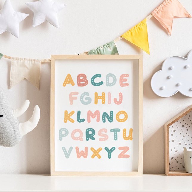 Cute Colourful Alphabets Nursery Poster (Creator Uploaded)