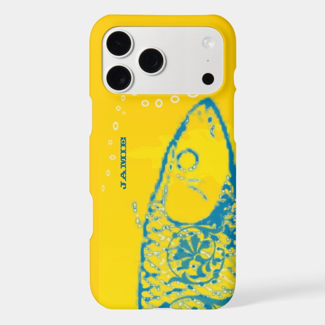Cute Colourful Aqua and Yellow Fish (Back)